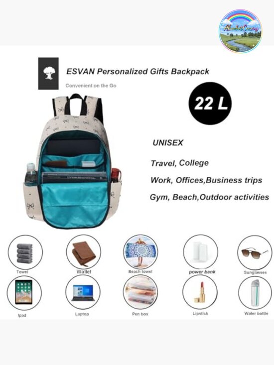 Waterproof Corduroy Travel Backpack with Padded Laptop Compartment main image 6